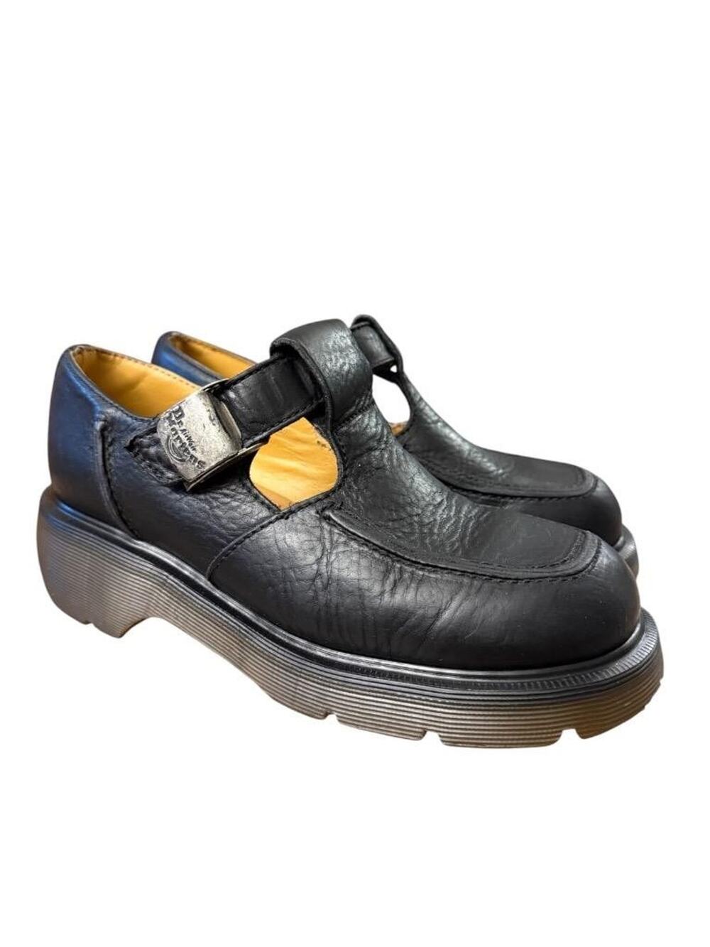 Vintage Dr Martens T Bar Mary Jane Made In England Black Women US size 8